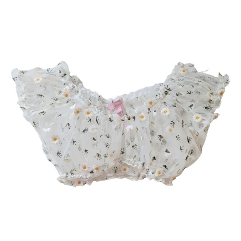 Mesh floral top